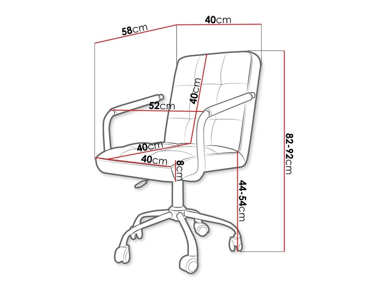 Cadeira de escritório Comfivo Hilaritas I (Preto)