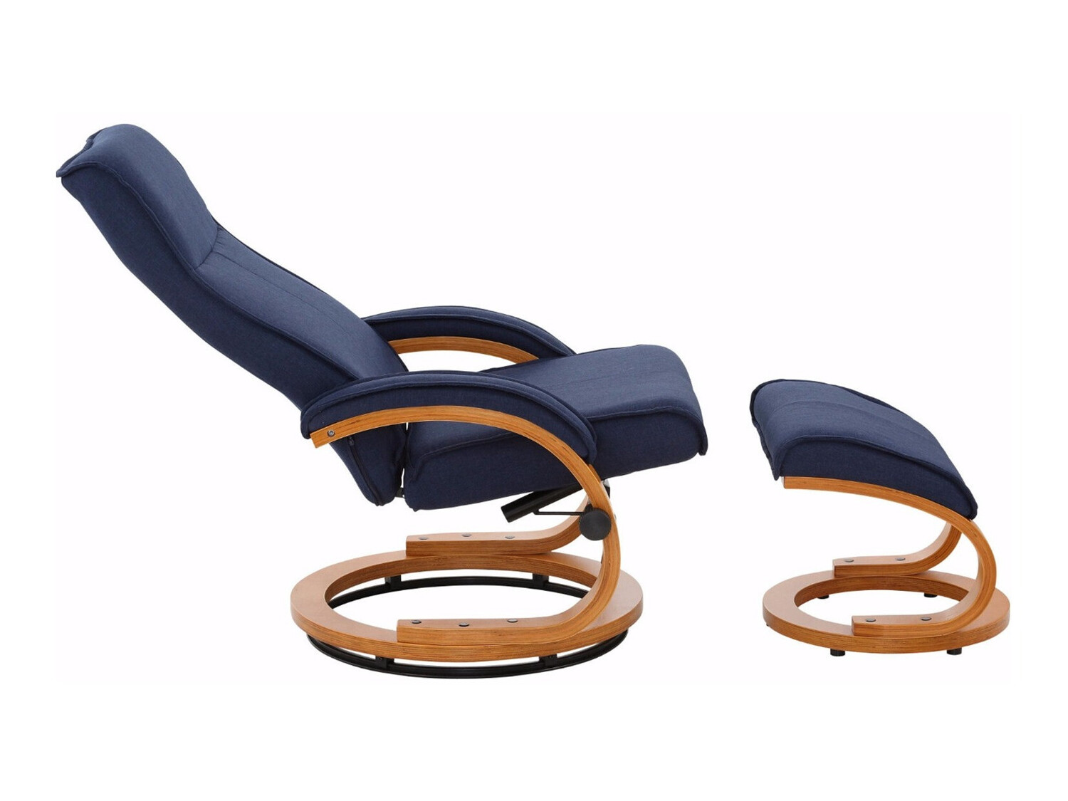 Poltrona Denton 197 (Castanho + Azul escuro)