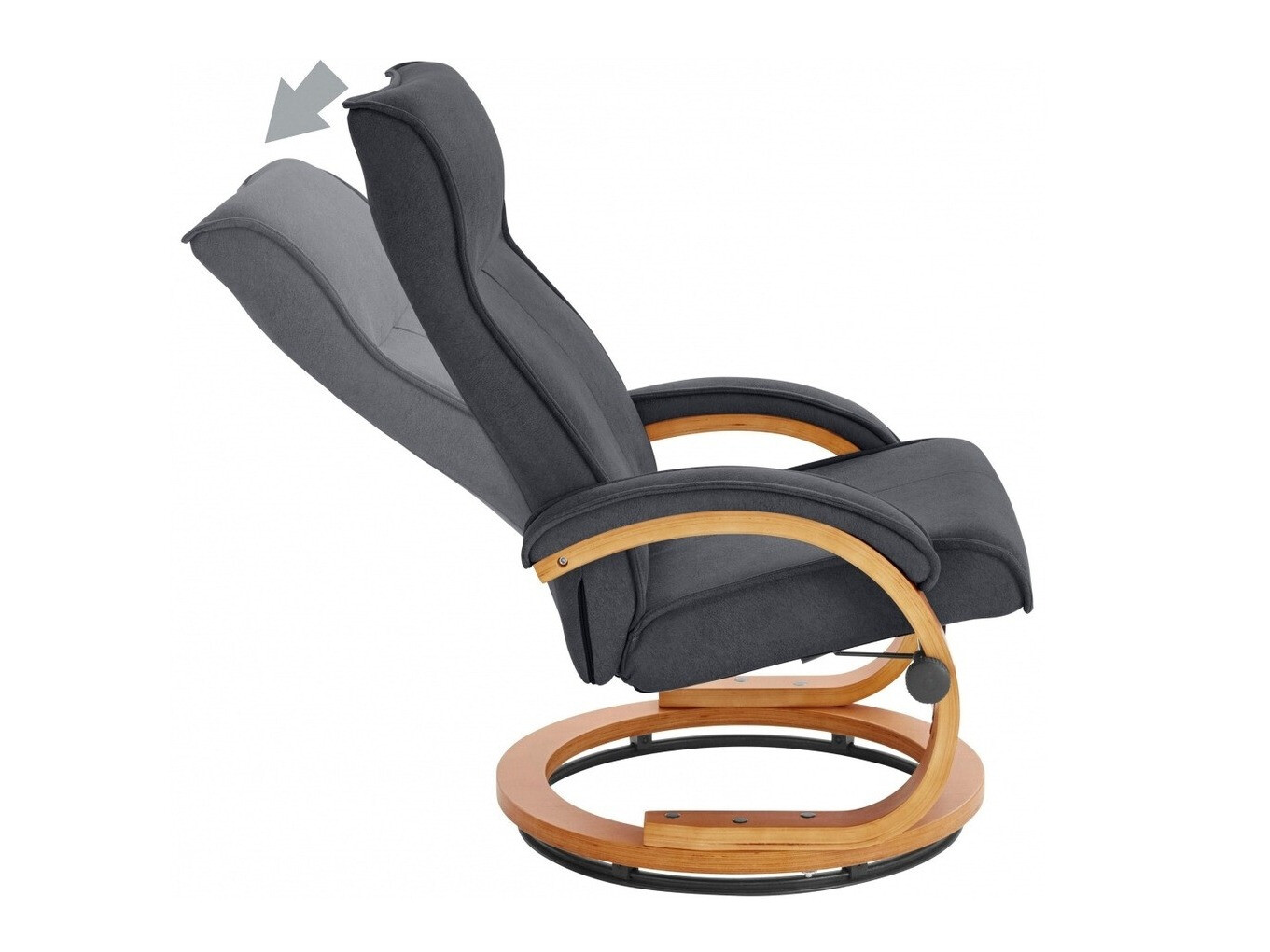 Poltrona Denton 197 (Castanho + Azul escuro)