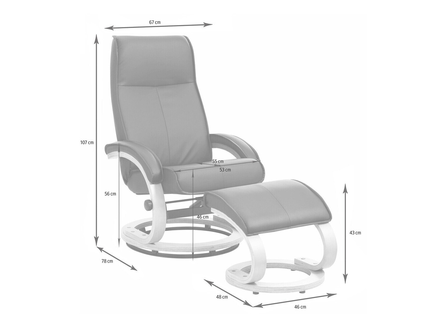 Poltrona Denton 197 (Castanho + Azul escuro)