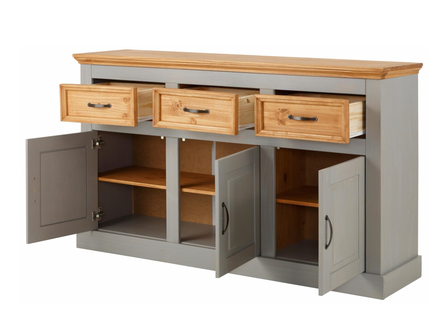 Cómoda Tolelio 101 (Cinzento + Pinheiro)