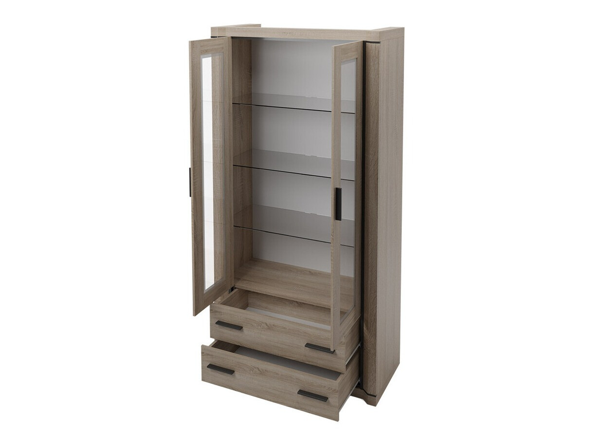 Conjunto para sala de estar Lorelie 123 (Brigadeiro carvalho)