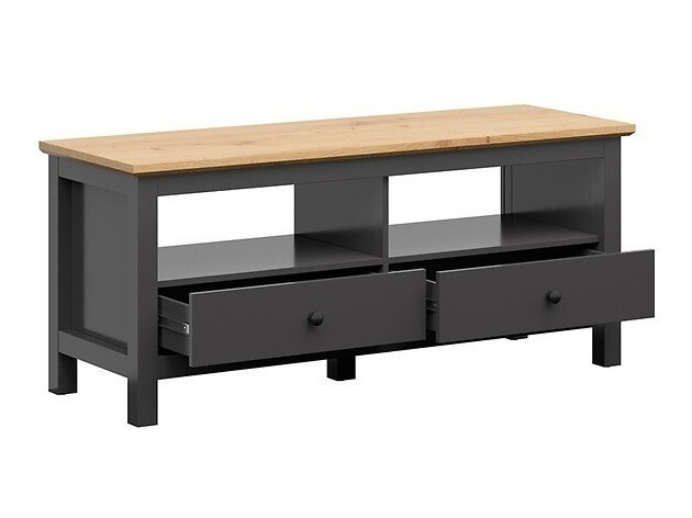 Conjunto para sala de estar Sordoro 125 (Grafite + Carvalho Artisan)