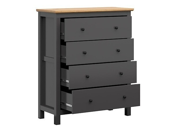 Conjunto para sala de estar Sordoro 125 (Grafite + Carvalho Artisan)