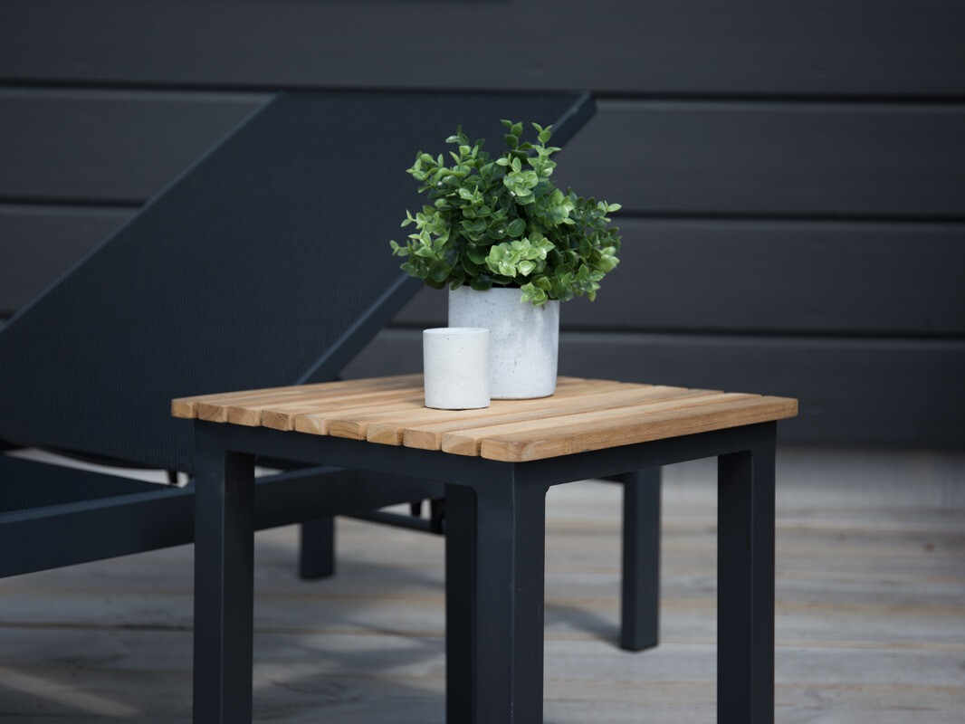 Mesa para o exterior Dallas 733 (Madeira clara + Preto)