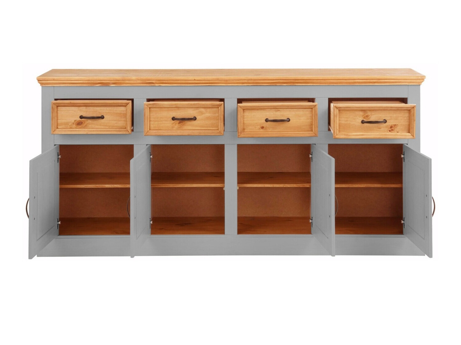 Cómoda Tolelio 106 (Cinzento + Pinheiro)