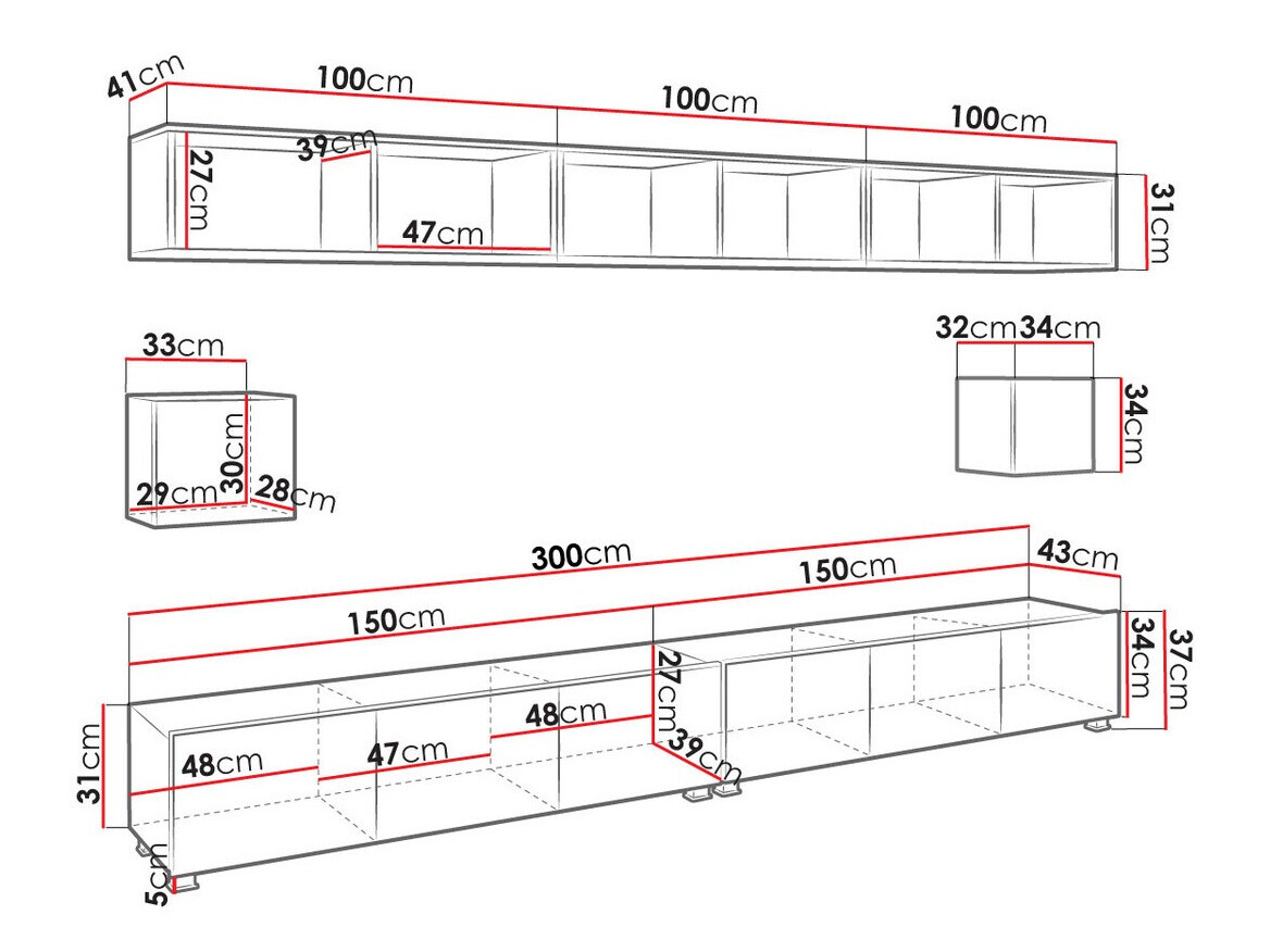 Conjunto para sala de estar Tivdalu 154 (Branco + Branco brilhante + Carvalho dourado)