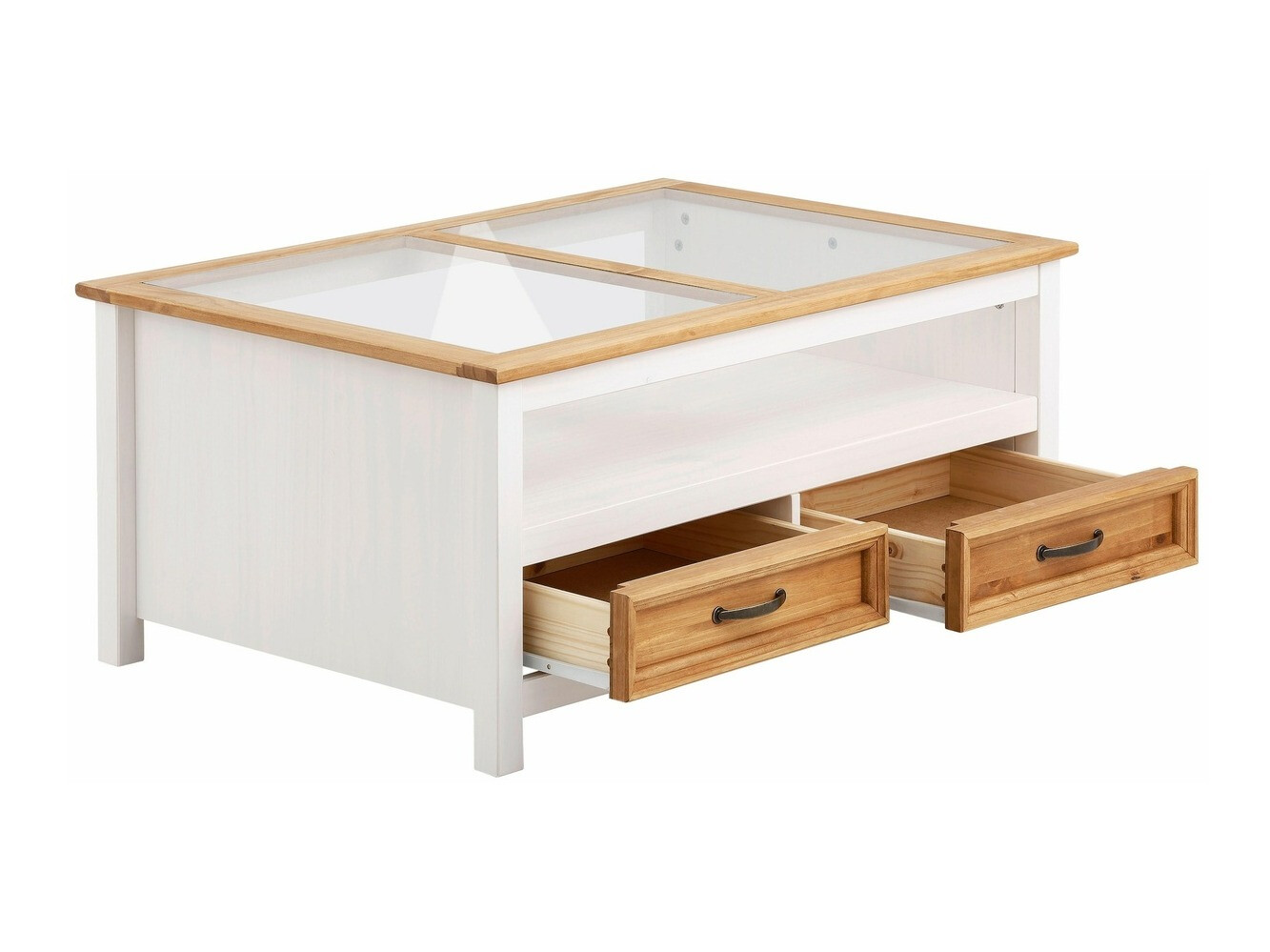 Mesa para revistas Tolelio 113 (Branco + Pinheiro)