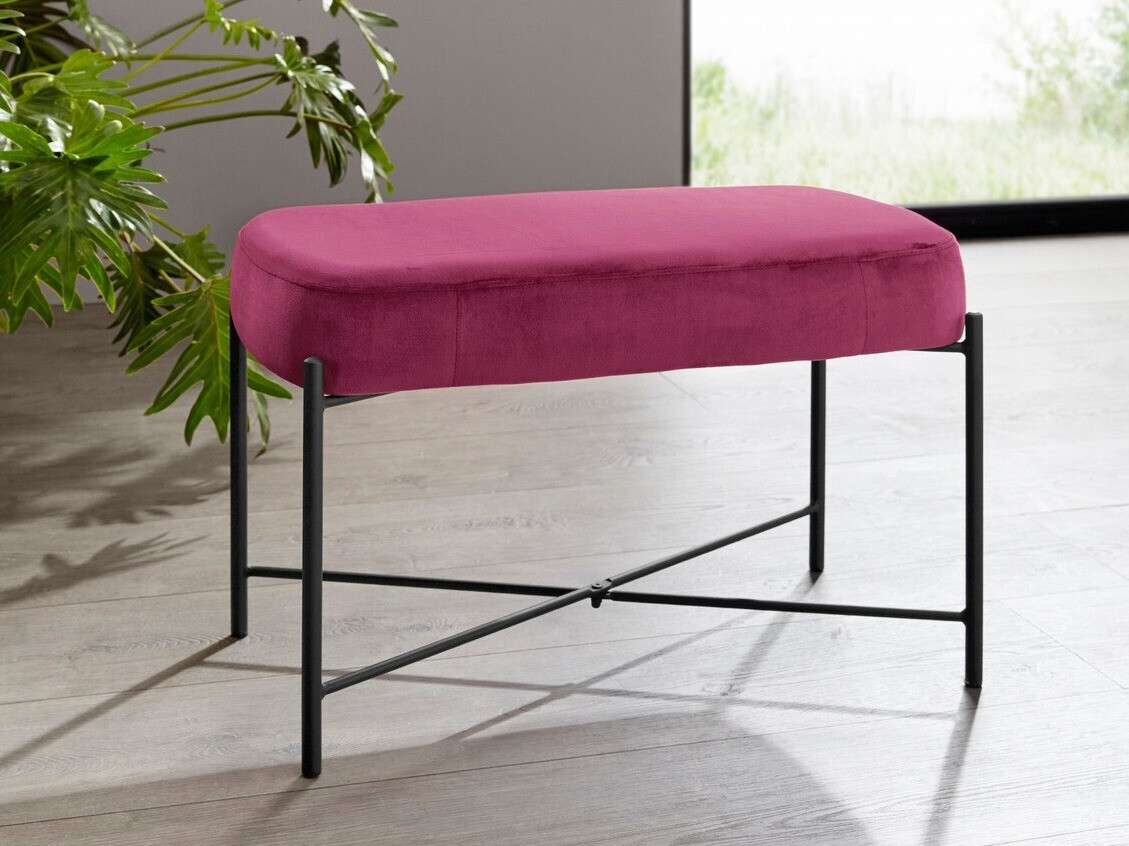 Banco estofado Denton 226 (Rosa + Preto)