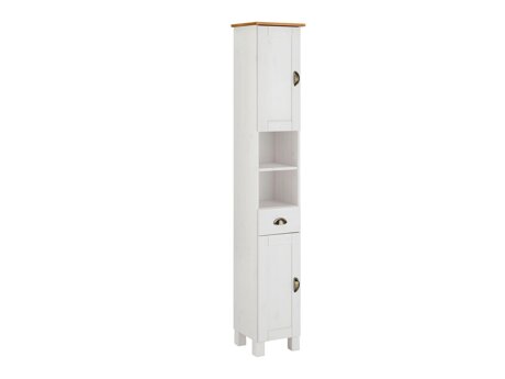 Armário colocado para casa de banho Serelbu 107 (Branco + Castanho claro)