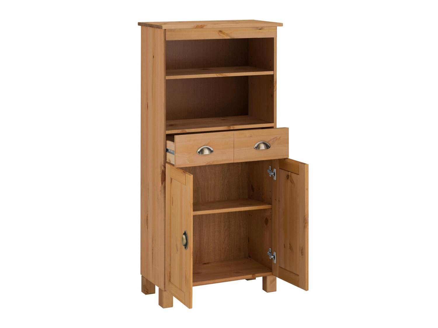 Armário de casa de banho de chão para lavatório Serelbu 105 (Castanho claro)