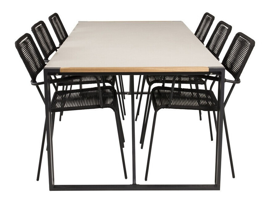 Conjunto de mesa e cadeiras Dallas 3003 (Preto)