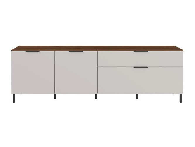 Móvel de TV Revteno 103 (Cinzento claro + Noz)