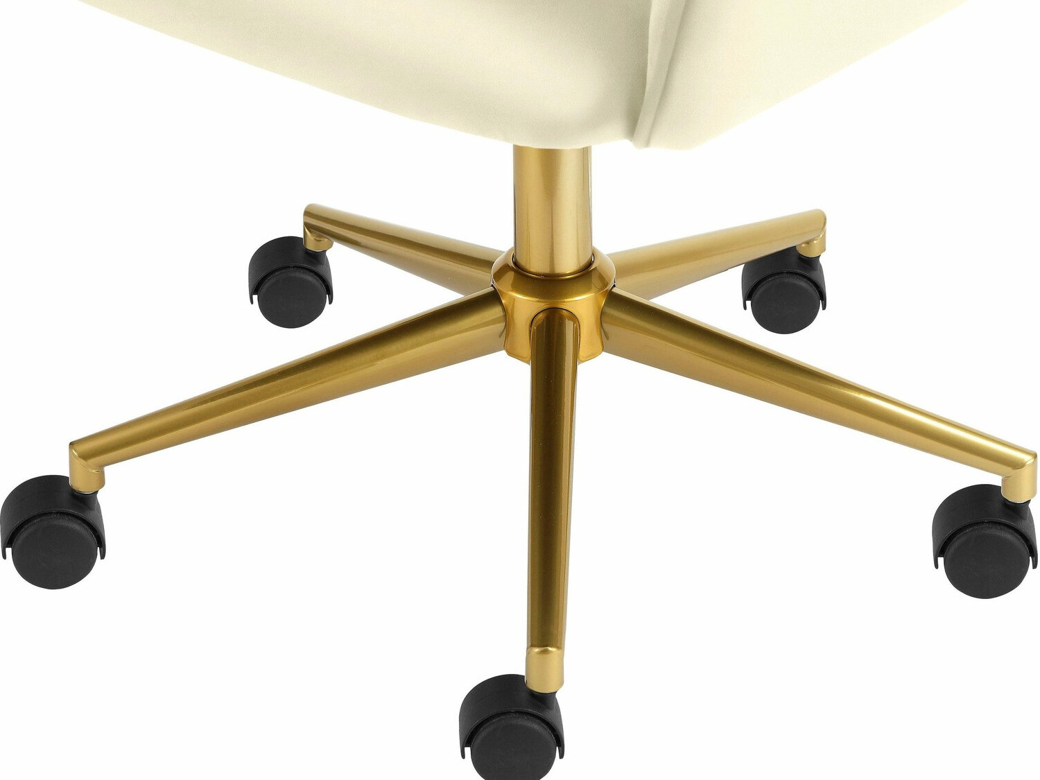 Cadeira de escritório Denton 470 (Branco + Dourado)