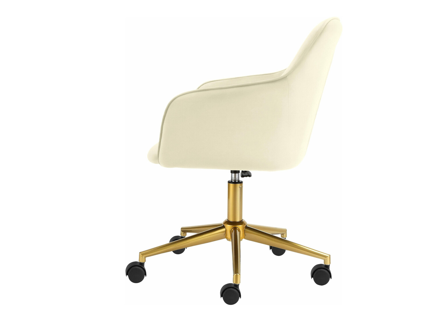 Cadeira de escritório Denton 470 (Branco + Dourado)