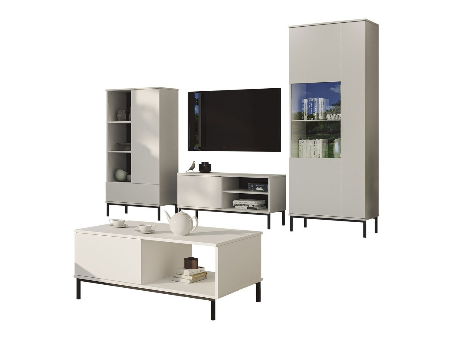 Conjunto para sala de estar Lomsore 109 (Branco)