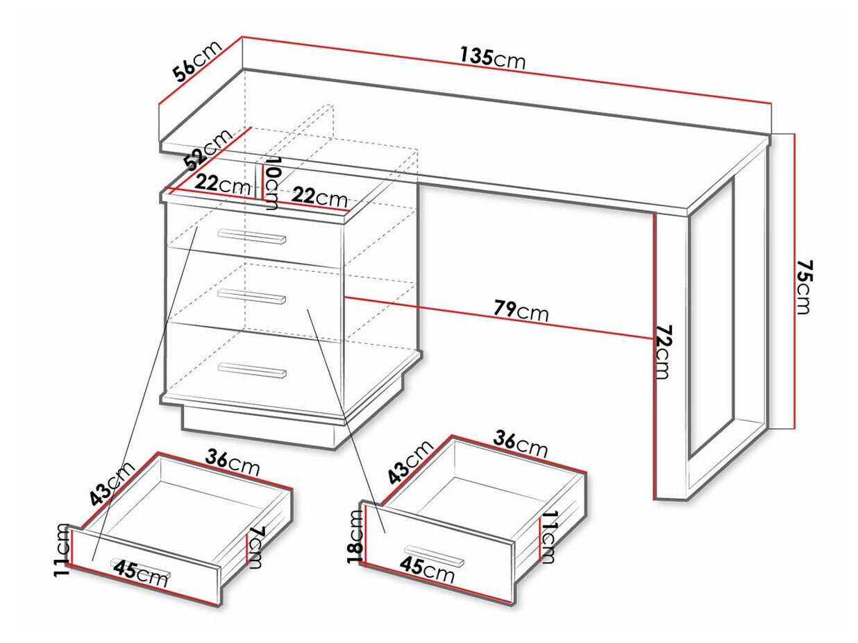 Mesa de escritório Tenodeu 107