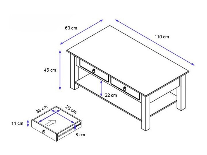 Mesa de centro Denton 120 (Branco)