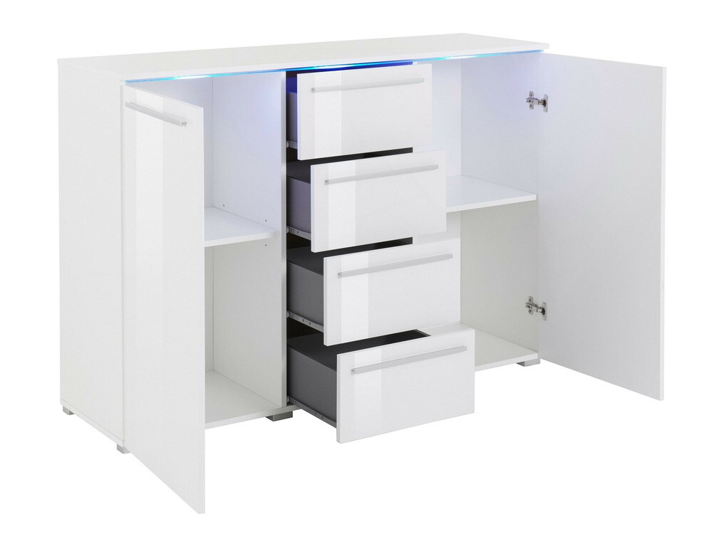 Cómoda Austin AH103 (Preto + Carvalho preto)