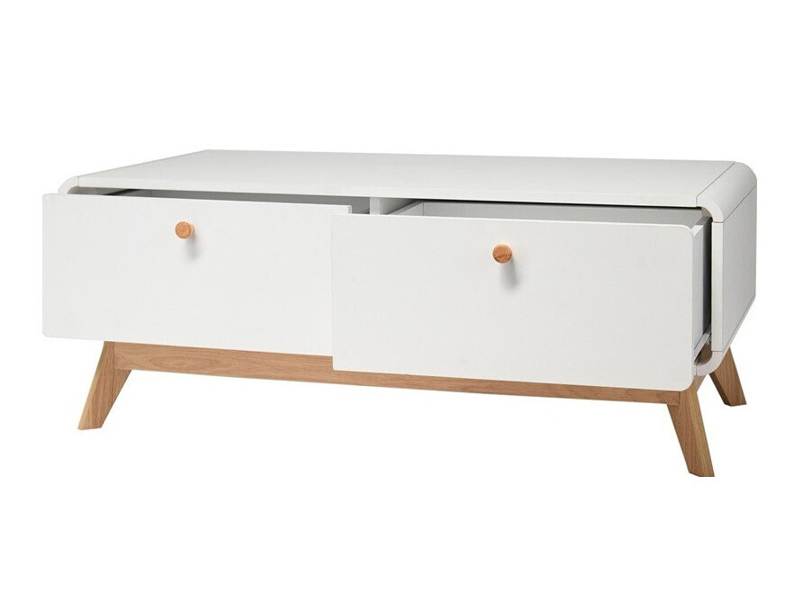 Mesa de centro Elbtena 100 (Branco + Carvalho)