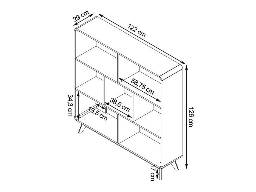 Conjunto para sala de estar Elbtena 113 (Noz + Branco)