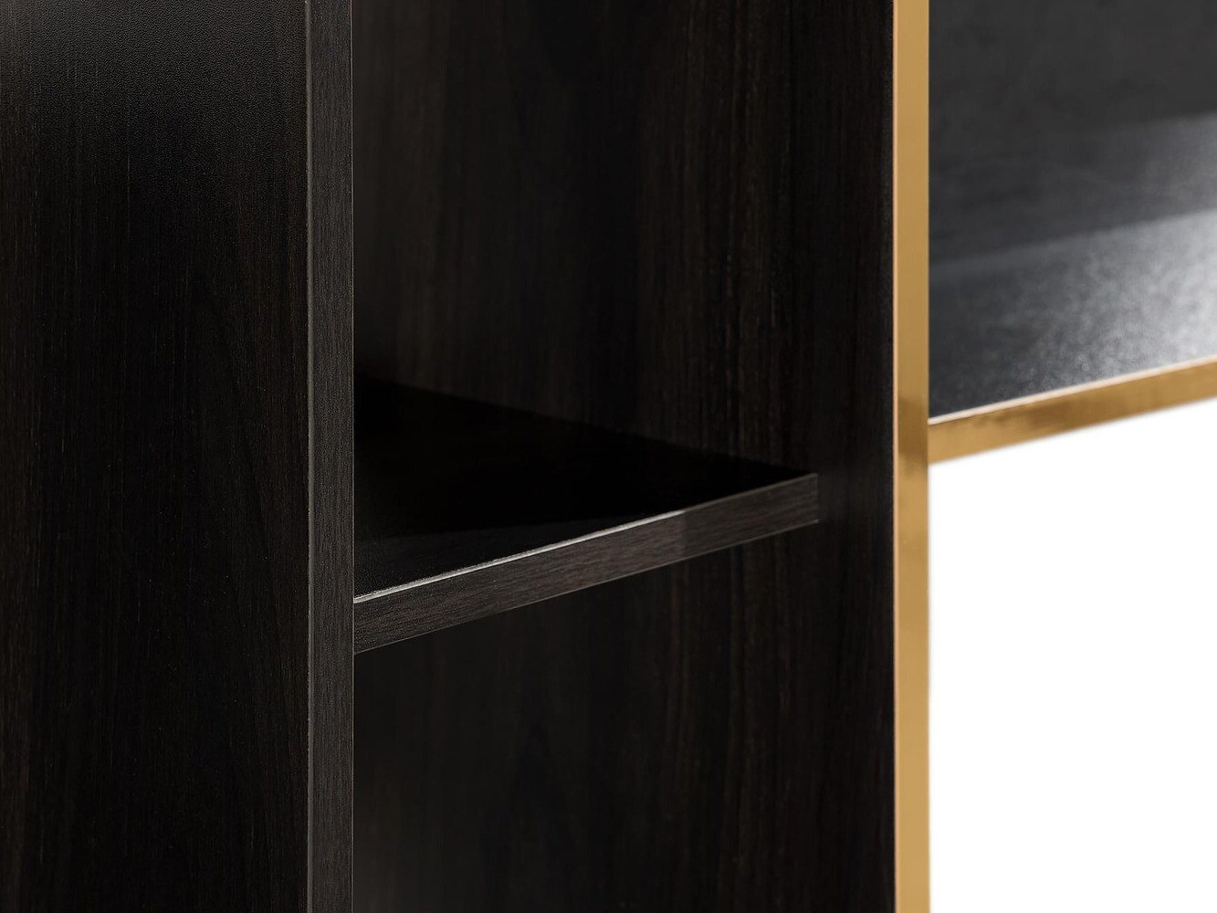 Conjunto para sala de estar Springfield 270 (Preto + Dourado)