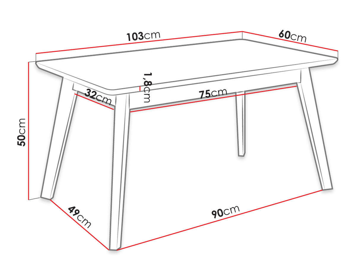 Mesa de centro Racine 116 (Preto)