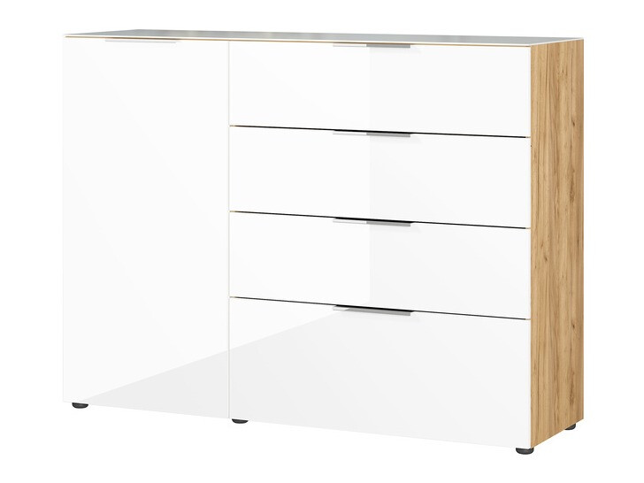 Cómoda Sacramento 300 (Branco + Navarra carvalho)