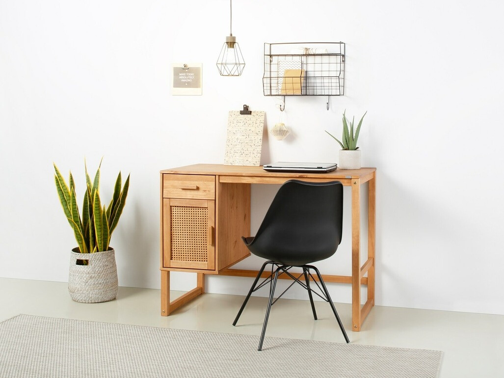 Mesa de escritório Nucalu 100 (Castanho claro)