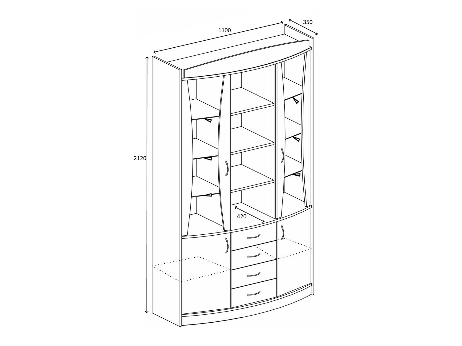 Estante Omaha A101 (Triufel carvalho)