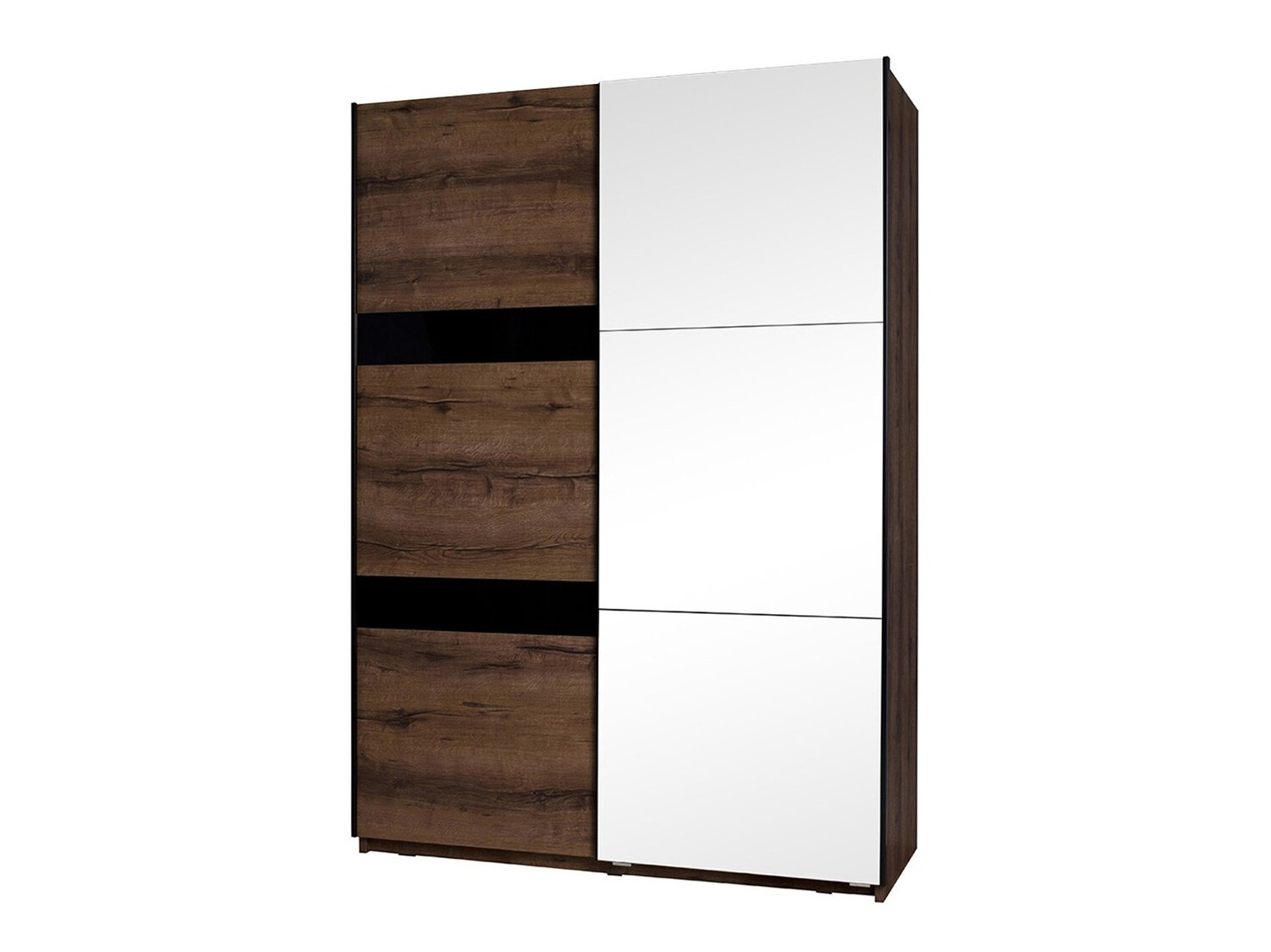 Roupeiro Fivelbo 109 (Carvalho do Monastery + Preto brilhante)