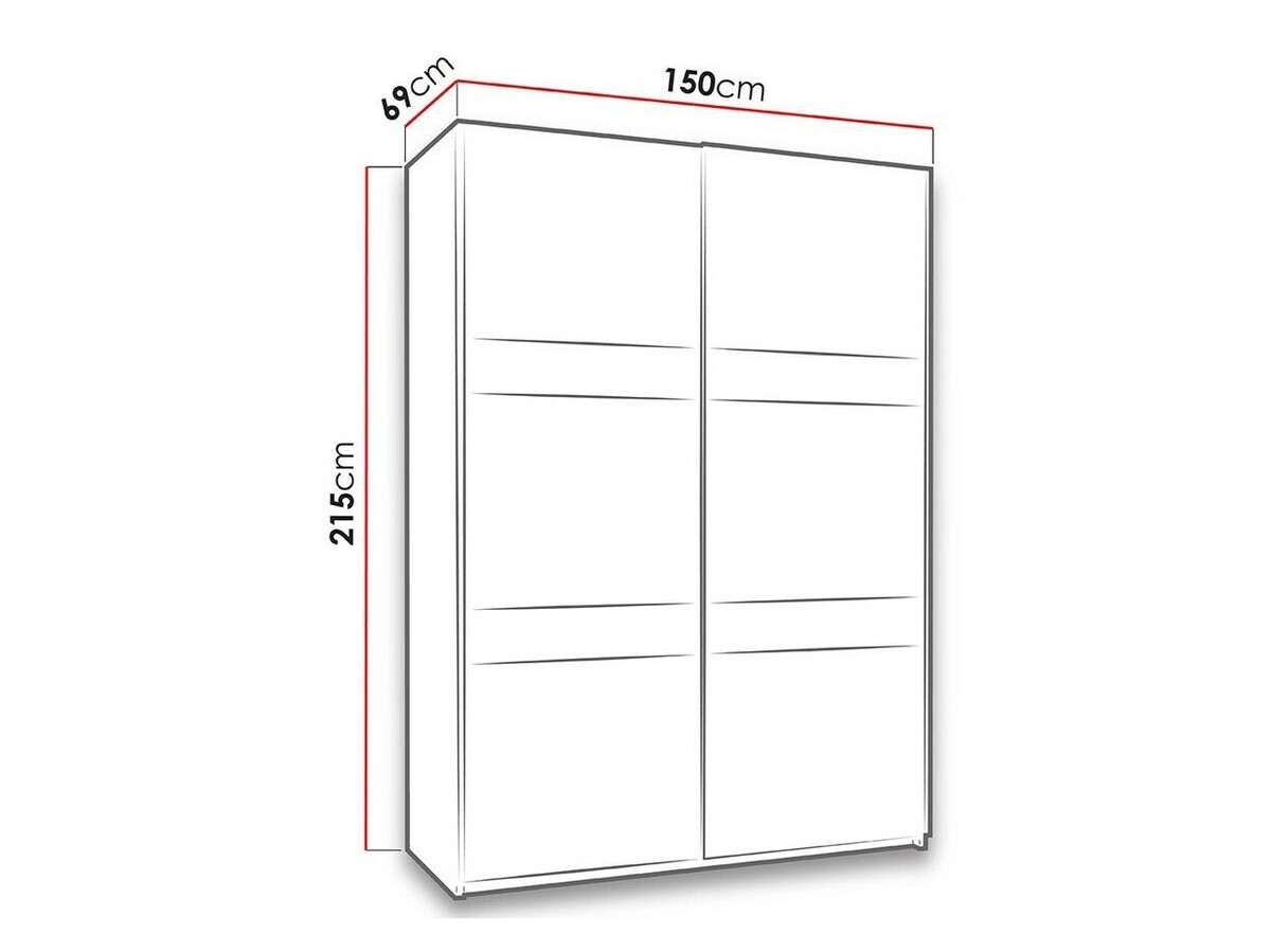 Roupeiro Fivelbo 109 (Carvalho do Monastery + Preto brilhante)