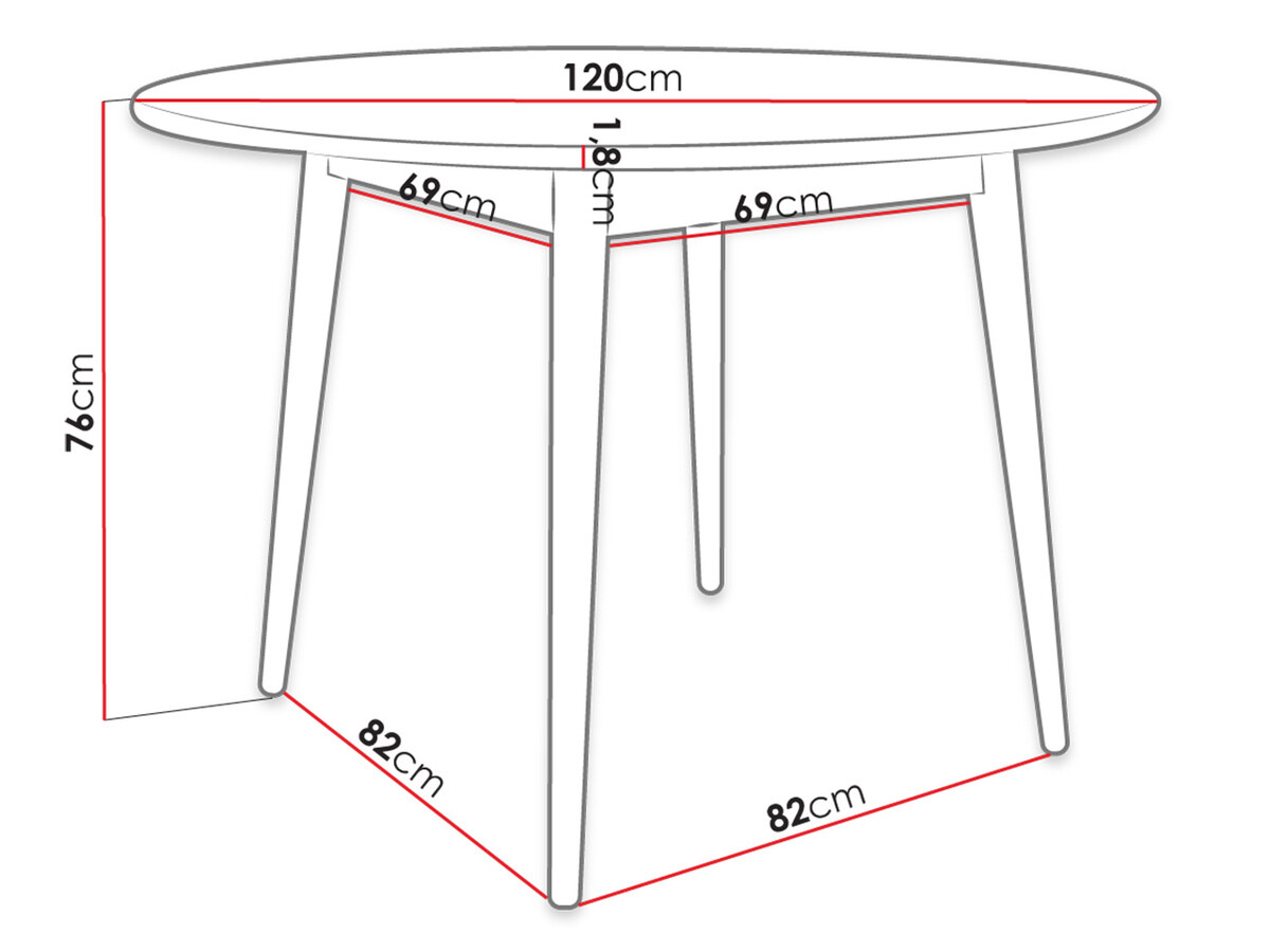 Conjunto para refeições Racine 134 (Castanho)