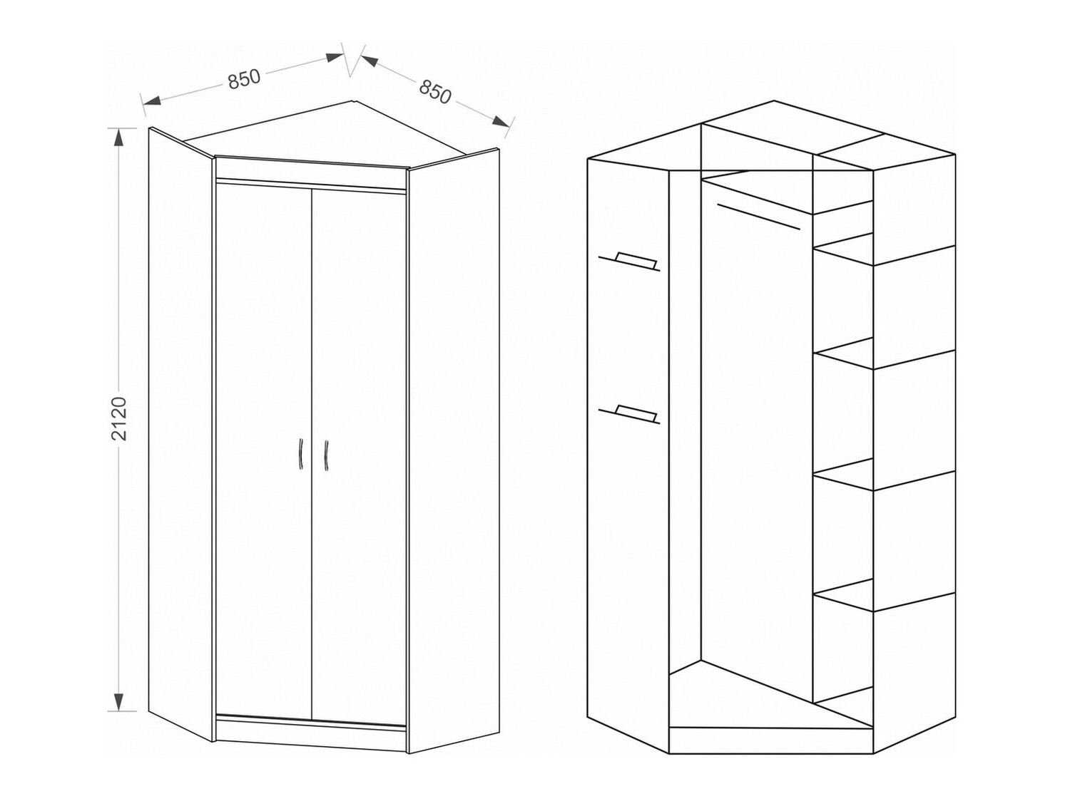 Conjunto para corredor Omaha A113 (Carvalho sonoma)