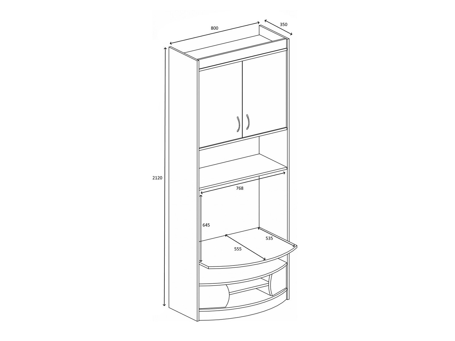 Estante Omaha A104 (Brigadeiro carvalho)
