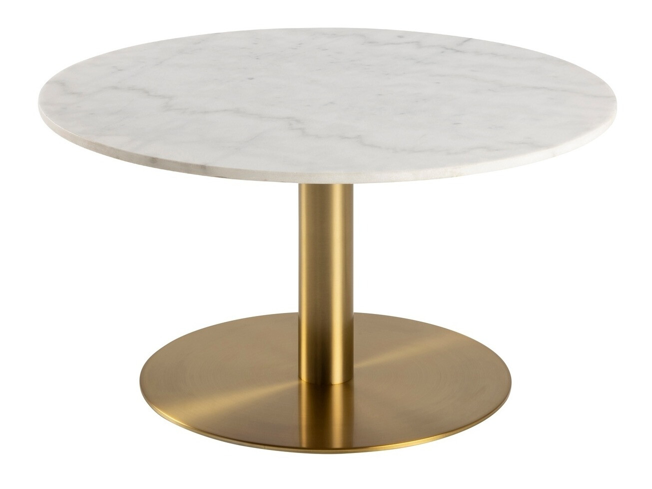 Mesa de centro Norsica 425 (Dourado + Marmore branco)