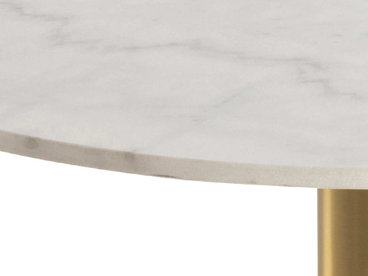 Mesa de centro Norsica 425 (Dourado + Marmore branco)