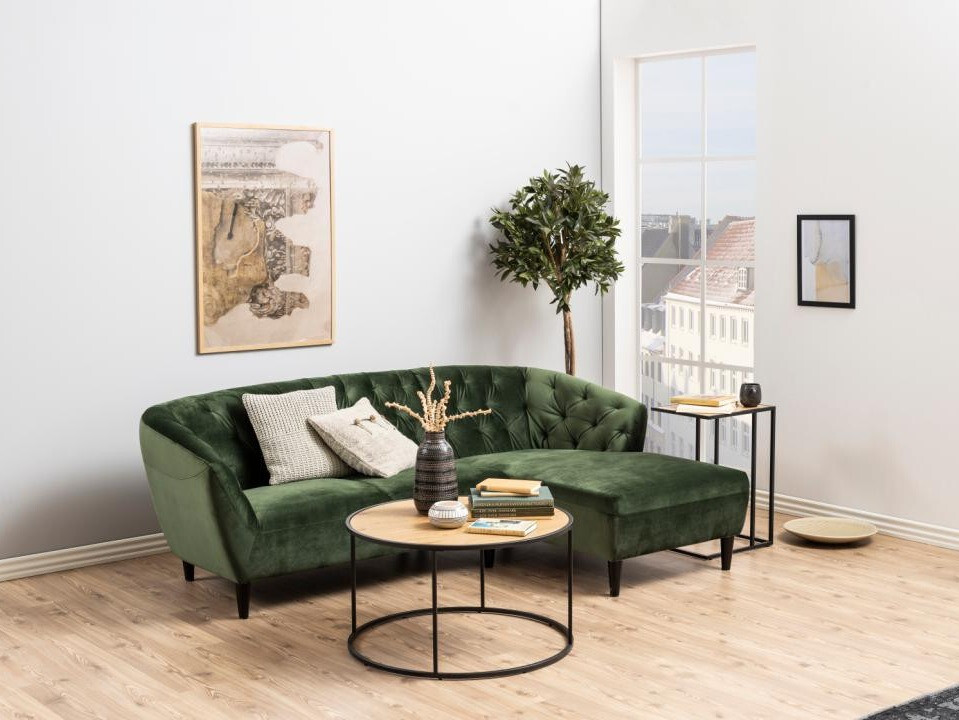 Mesa de centro Norsica Sevferi 188 (Preto + Carvalho selvagem)