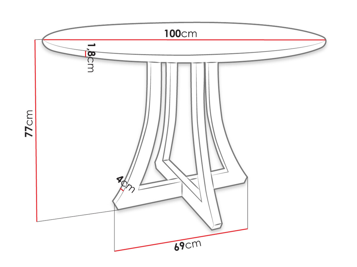 Conjunto para refeições Racine 126 (Preto)