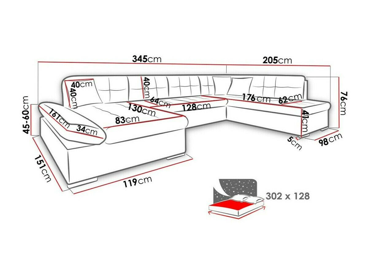 Sofá de canto Comfivo 149 (Venus Velvet 2926 + Miu 2056)