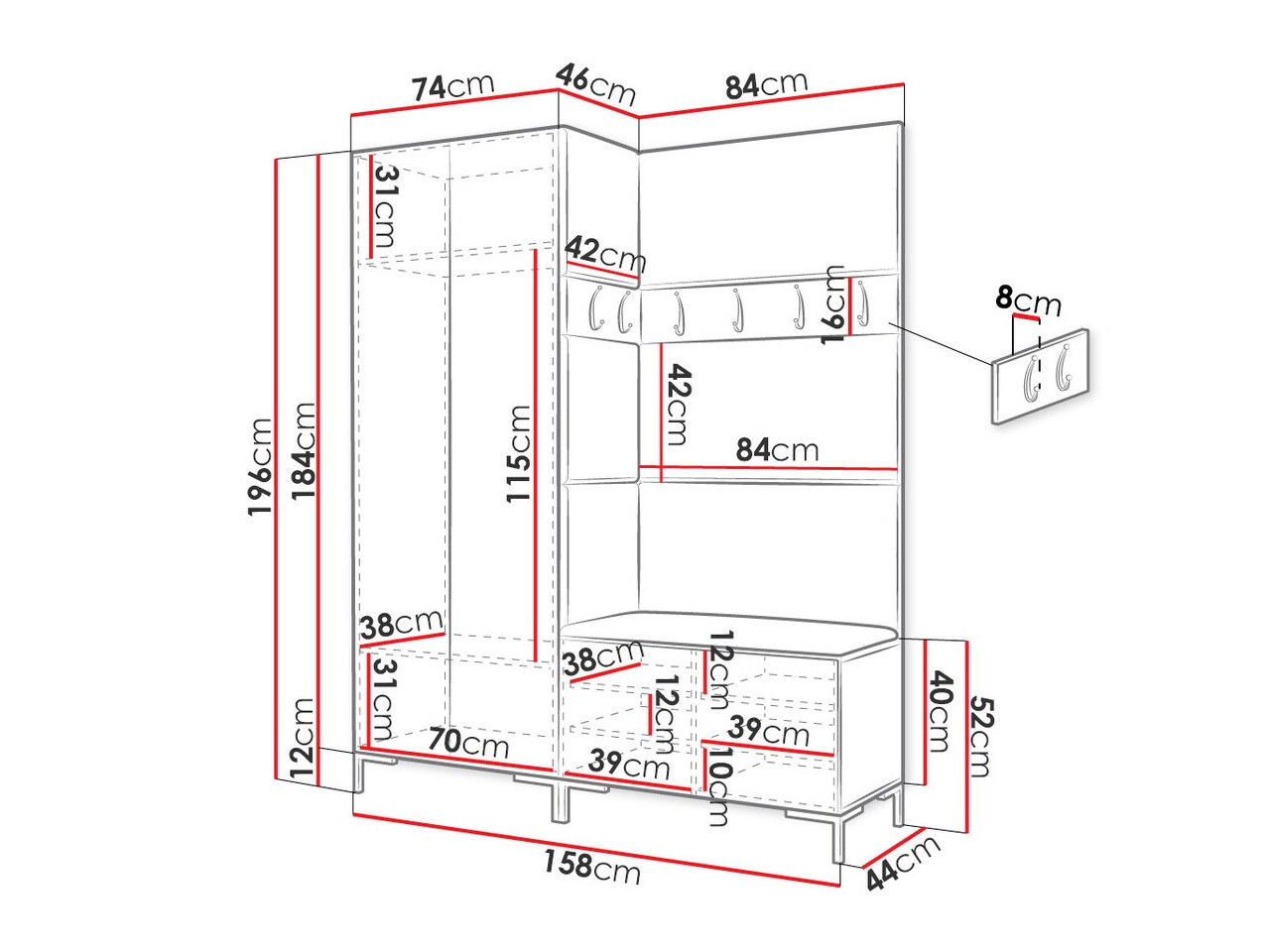 Conjunto para corredor Nomal I (Preto)