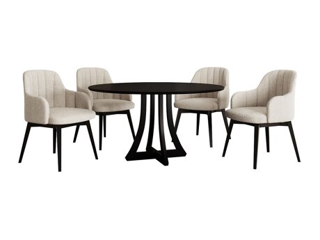 Conjunto para refeições Racine 128 (Preto)