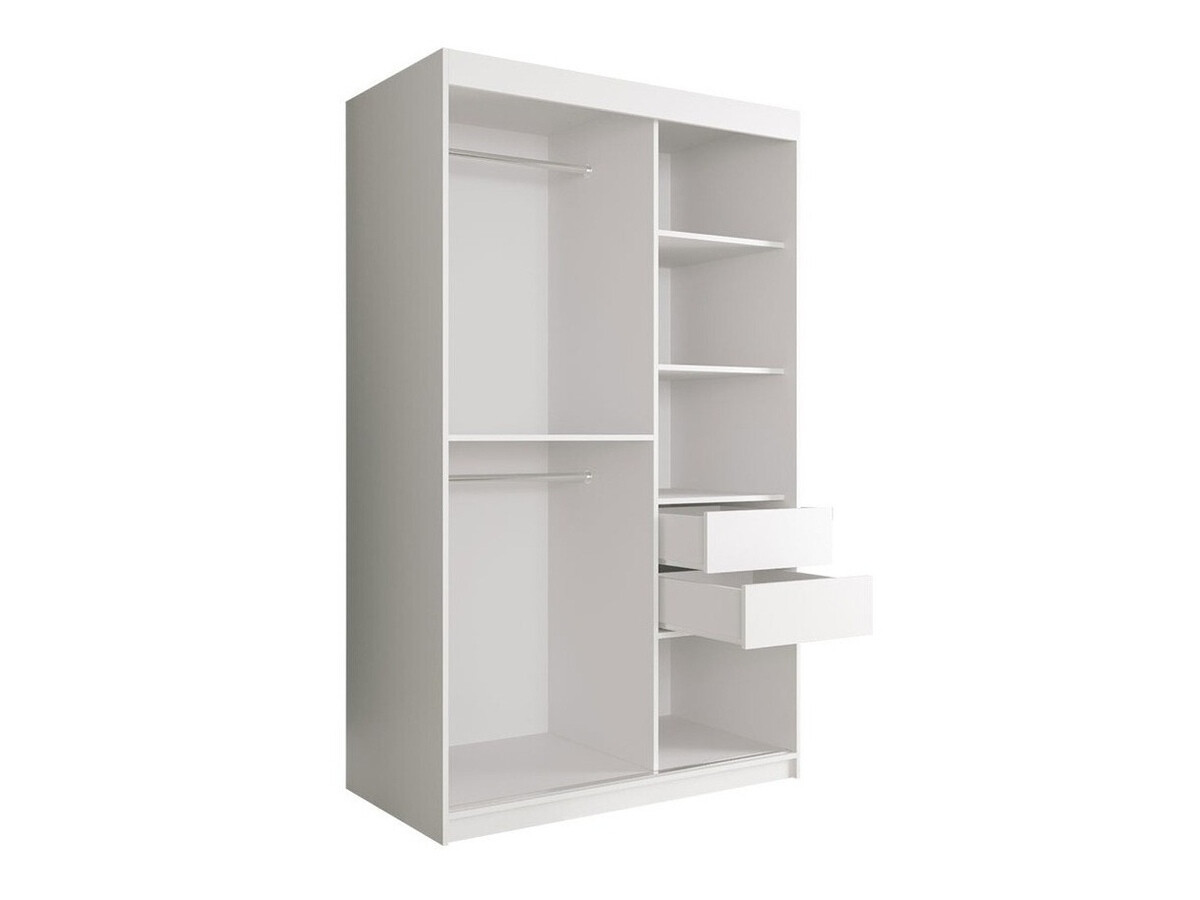 Roupeiro Hartford 241 (Preto matte + Marmore branco)