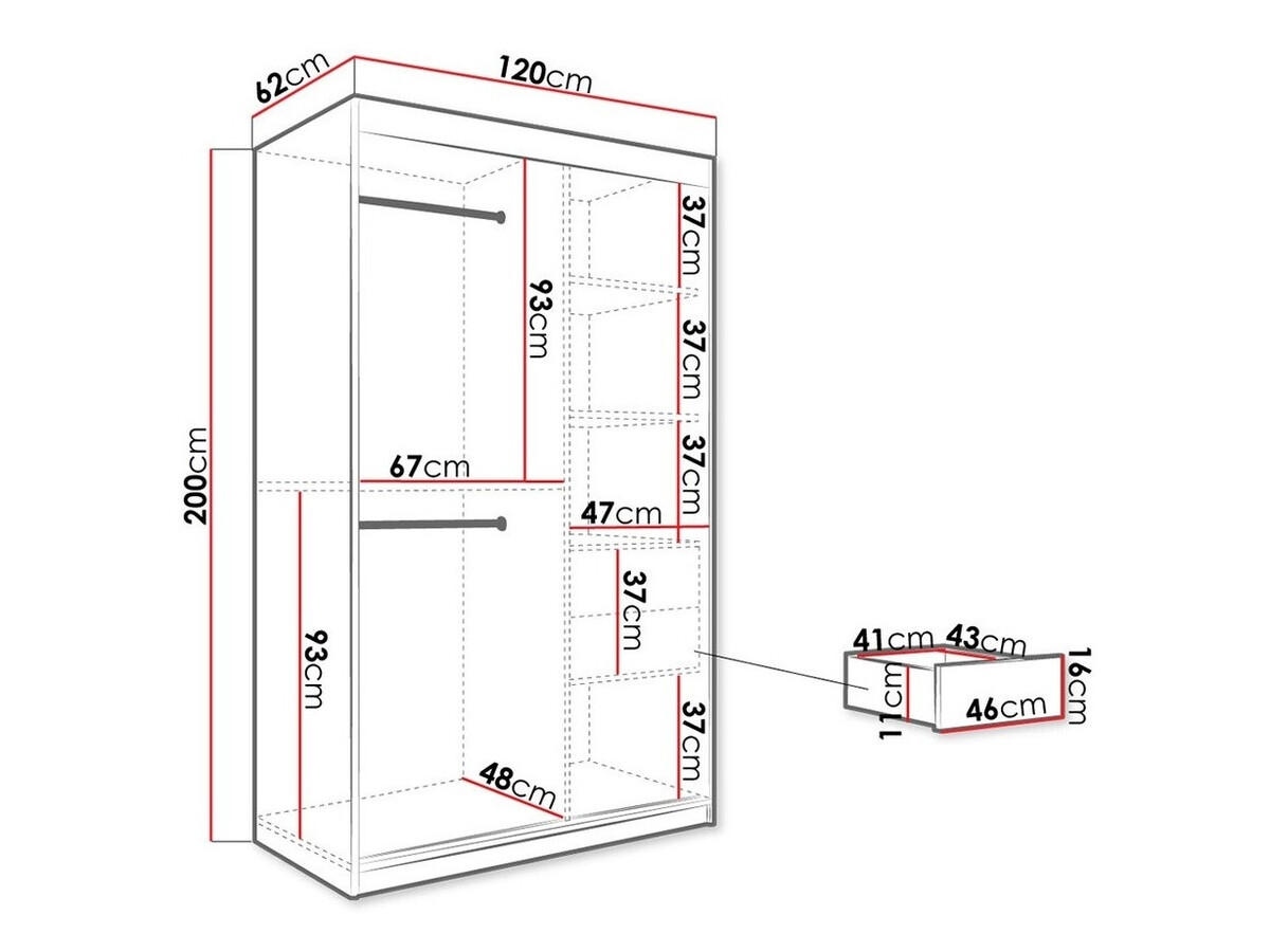 Roupeiro Hartford 241 (Preto matte + Marmore branco)