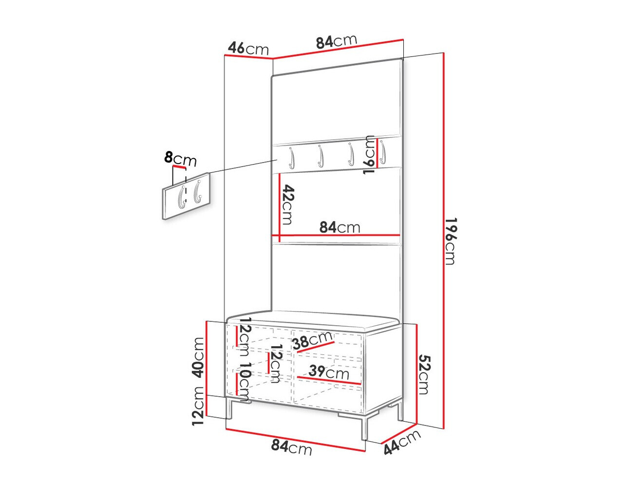 Conjunto para corredor Nomal III (Eco couro Soft 017)