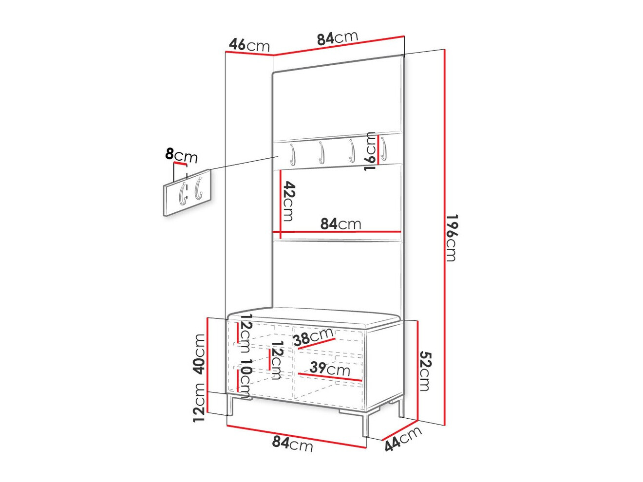Conjunto para corredor Nomal III (Eco couro Soft 017)