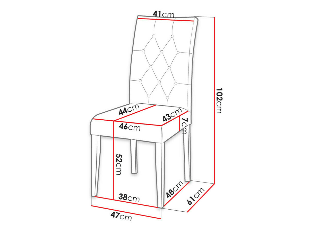 Conjunto para refeições Racine 129 (Branco brilhante + Magic Velvet 2217)