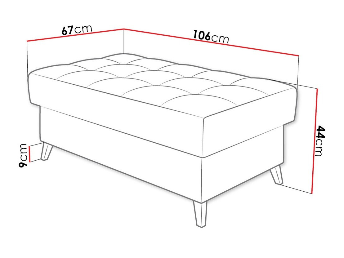 Banco estofado Comfivo Agnus (Magic Velvet 2217)