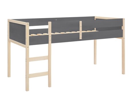 Cama alta Fenmele 103 (Cinzento + Madeira clara)