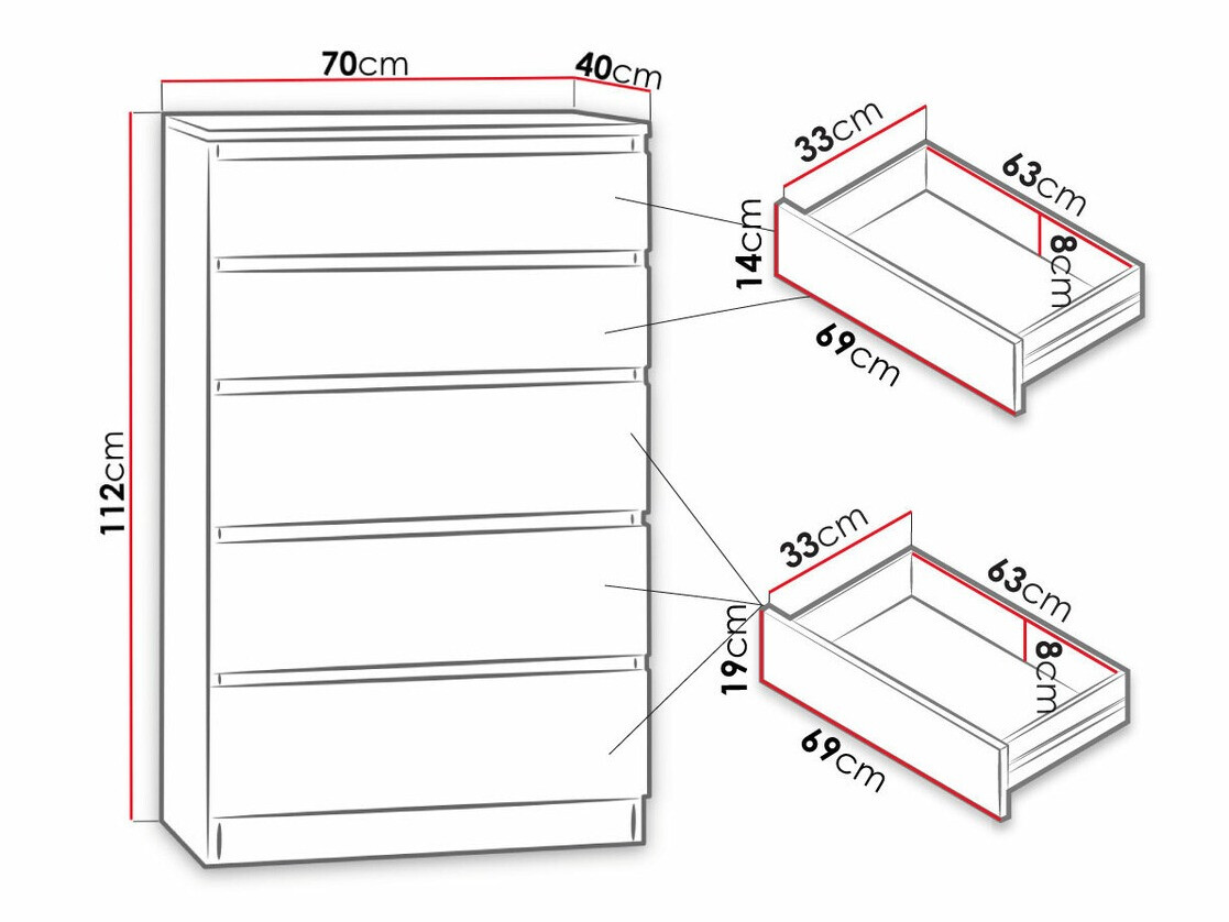 Cómoda Comfivo Structor IV (Branco)